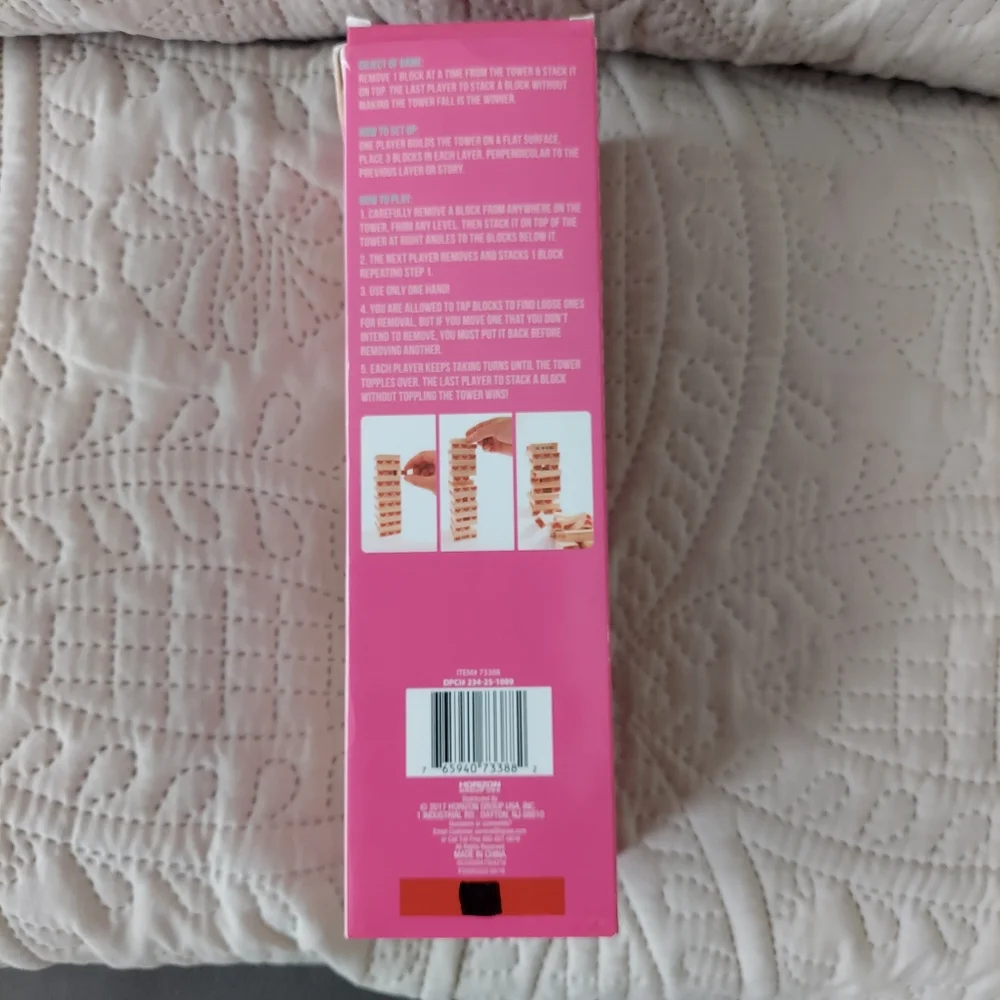 48 piece stacking tower game Pink NEW IN BOX